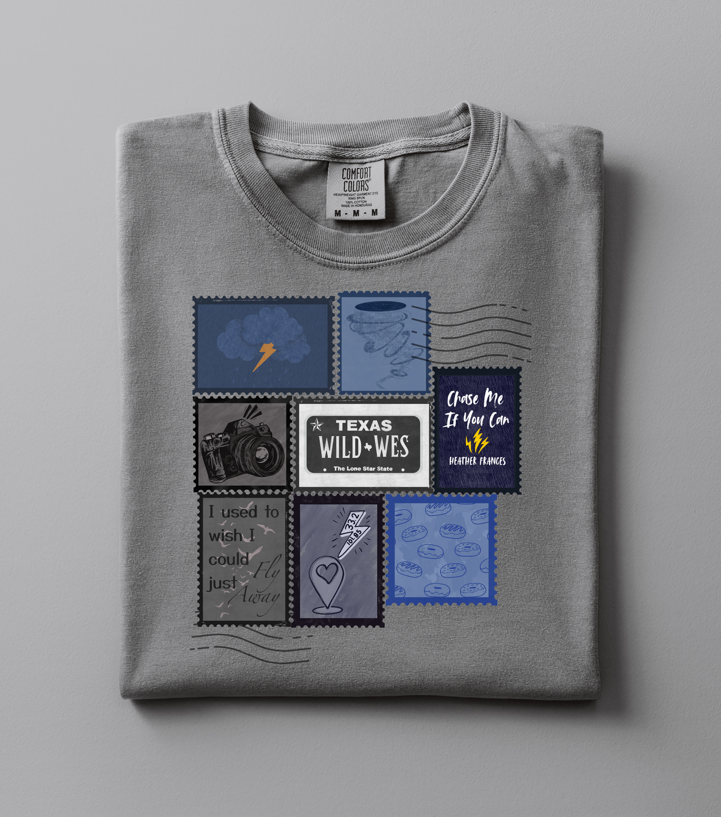 Chase Me If You Can stamps shirt | Officially Licensed by Heather Frances