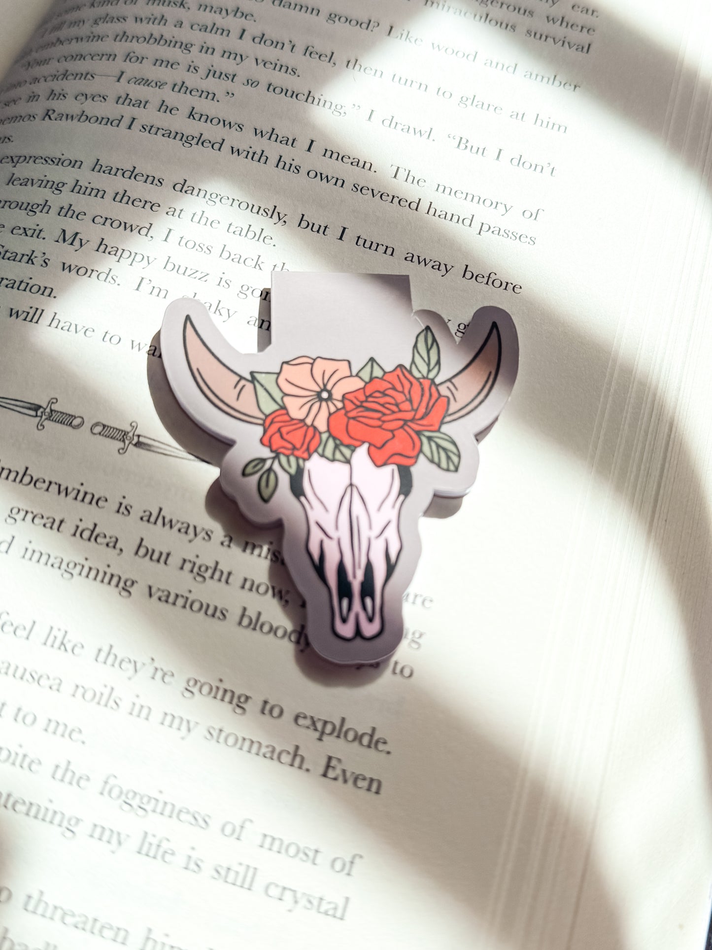 Cow Skull Magnetic Bookmark