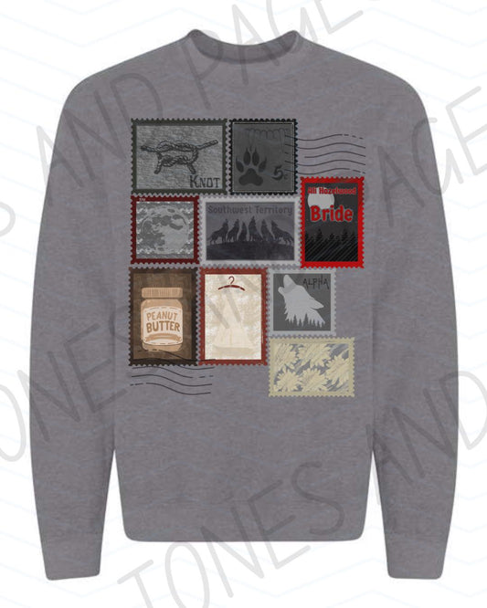 Bride postage stamp shirt | Mate by Ali Hazelwood | Made in-house | Officially licensed