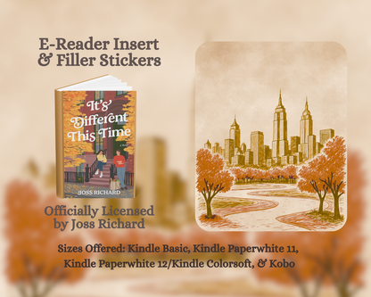 It's Different This Time kindle insert & filler stickers | Officially Licensed by Joss Richard