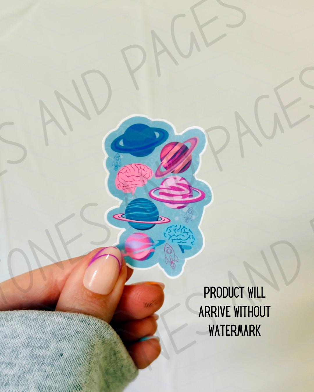 Planets sticker | Love on the Brain | Made in-house | Officially licensed by Ali Hazelwood