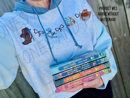 Rebel Blue Ranch cropped colorblocked hoodie | Made in-house | Officially licensed by Lyla Sage