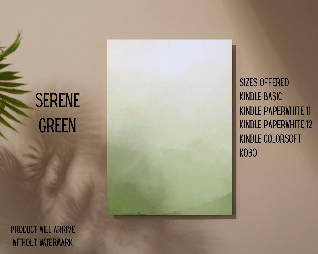 Serene Green E-Reader Insert | Made in-house