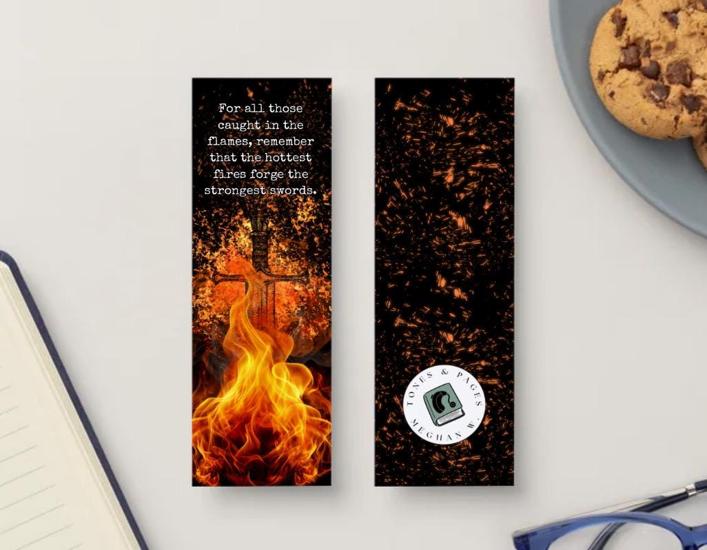 Heat of the Everflame book dedication bookmark | Officially Licensed by Penn Cole | The Kindred’s Curse Saga