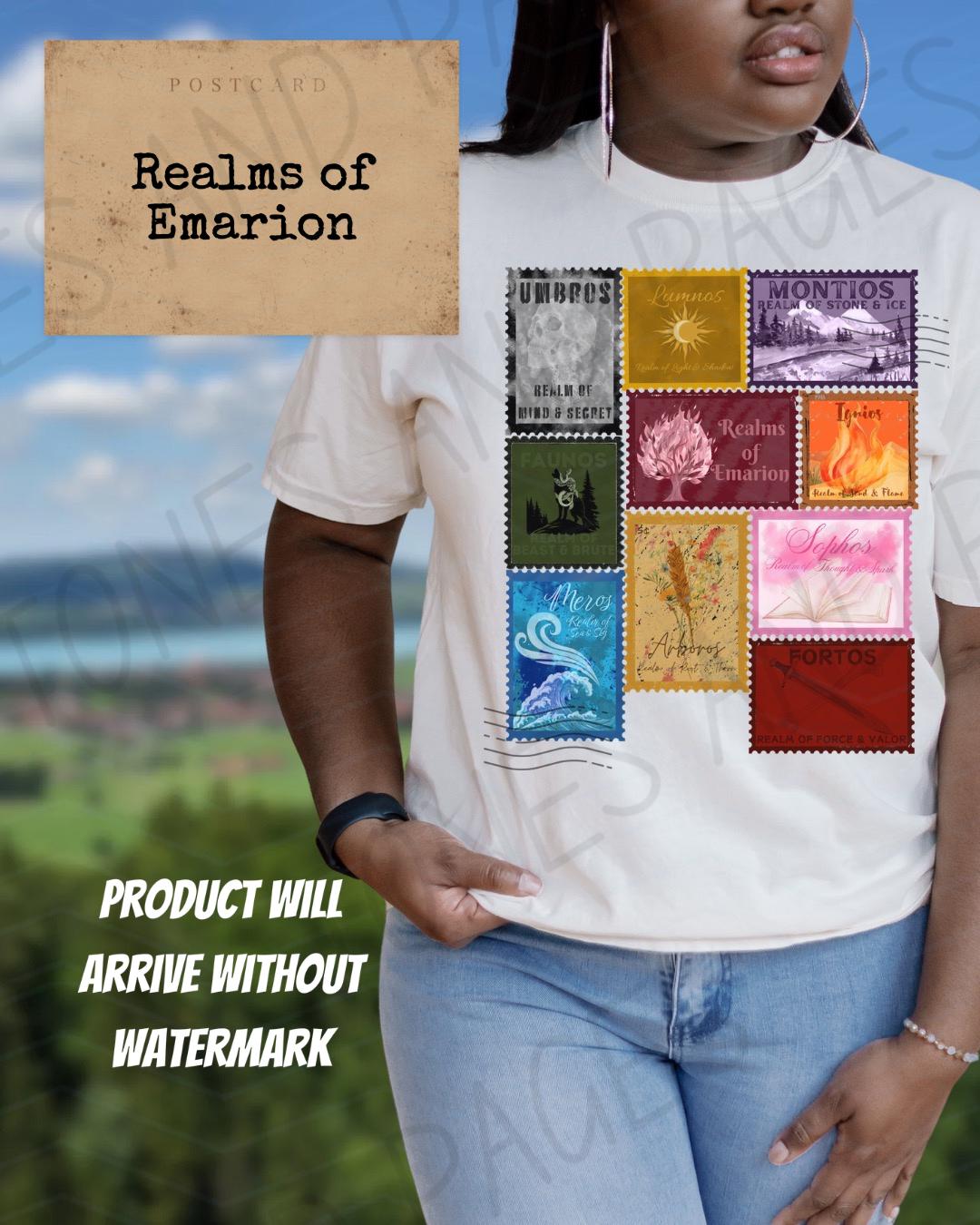 Emarion Realms stamp Shirt | Made in-house | Officially licensed by Penn Cole