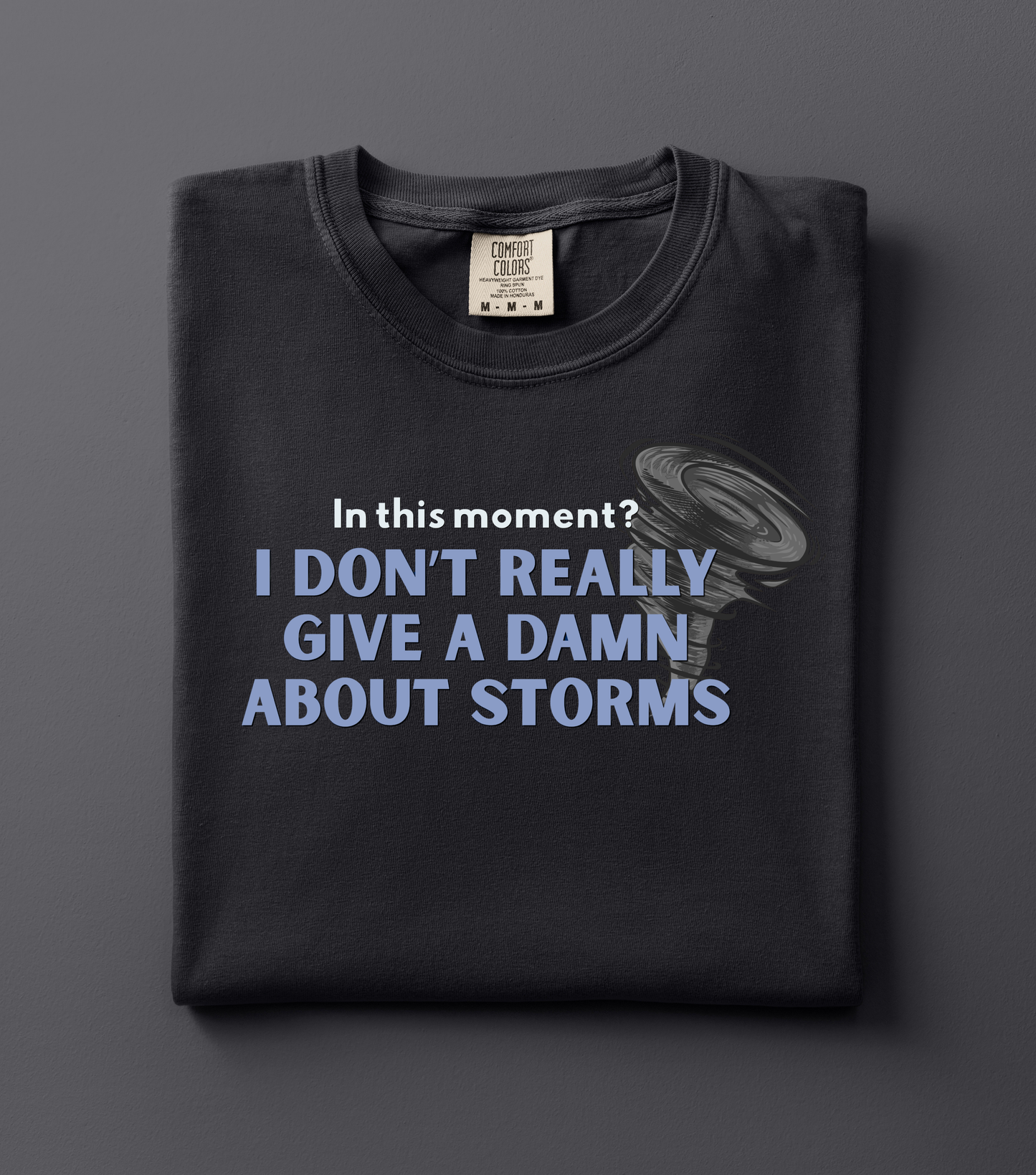 I Don't Give a Damn About Storms shirt | Officially Licensed by Heather Frances