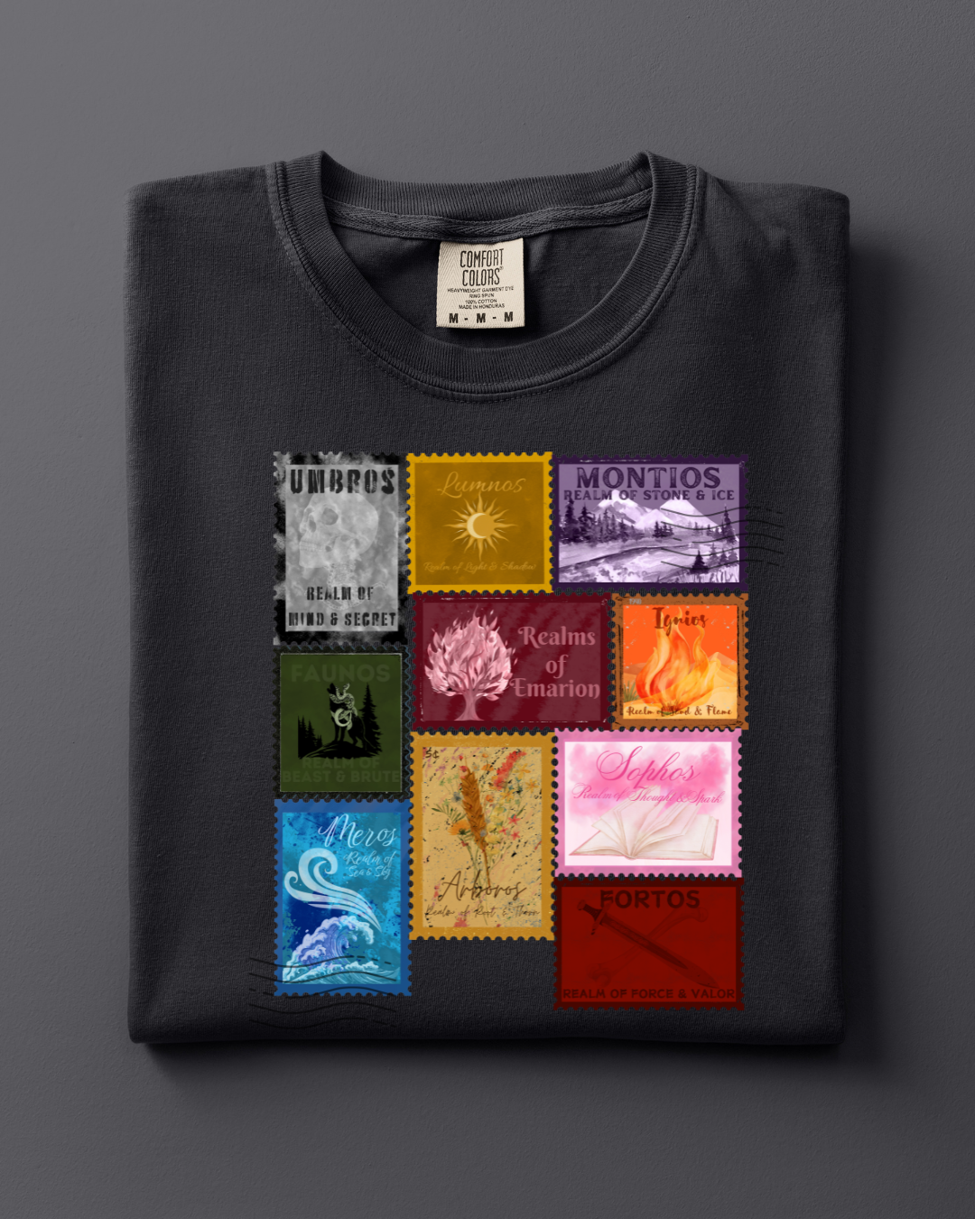 Emarion Realms stamp Shirt | Made in-house | Officially licensed by Penn Cole