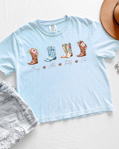 Ladies of Rebel Blue boxy crop shirt | Made in-house | Officially licensed by Lyla Sage