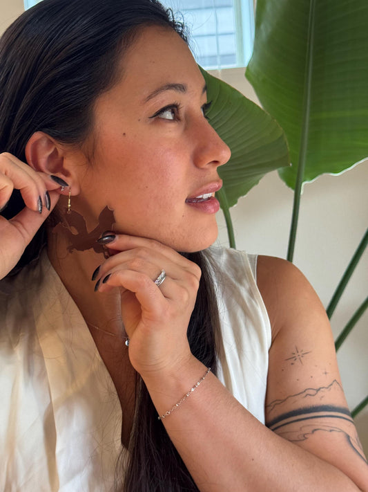 Sorae faux suede earrings | Kindreds Curse Saga | Officially licensed by Penn Cole