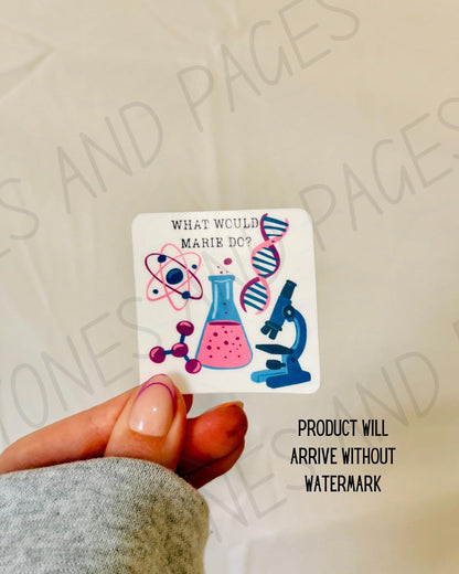 What Would Marie Do sticker | Love on the Brain | Made in-house | Officially licensed by Ali Hazelwood