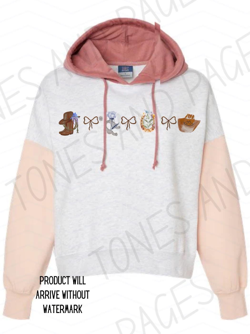 Rebel Blue Ranch cropped colorblocked hoodie | Made in-house | Officially licensed by Lyla Sage