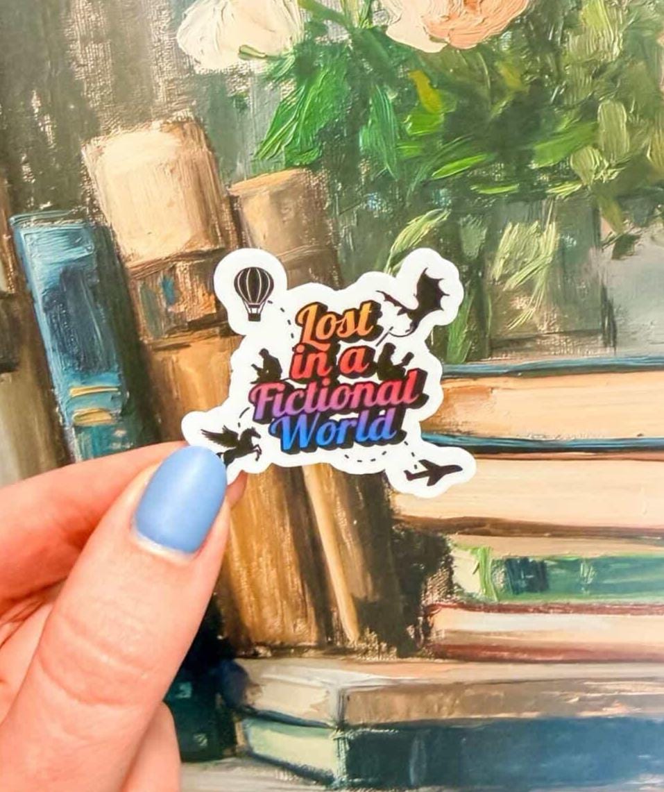 Lost in a Fictional World sticker | Made in-house