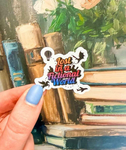 Lost in a Fictional World sticker | Made in-house