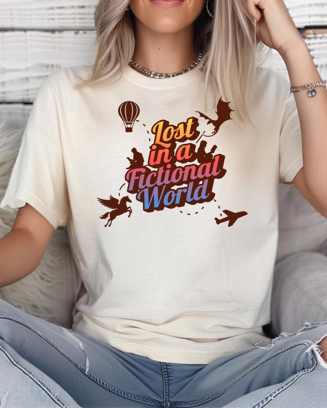 Lost in a fictional world shirt | Bookish & Obsessed Collection | Made in-house