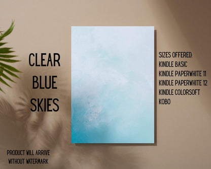 Clear Blue Skies E-Reader Insert + Filler Stickers Bundle | Made in-house