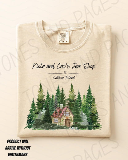 Kiela & Caz's Jam Shop shirt | The Spellshop | Made in-house | Officially licensed by Sarah Beth Durst