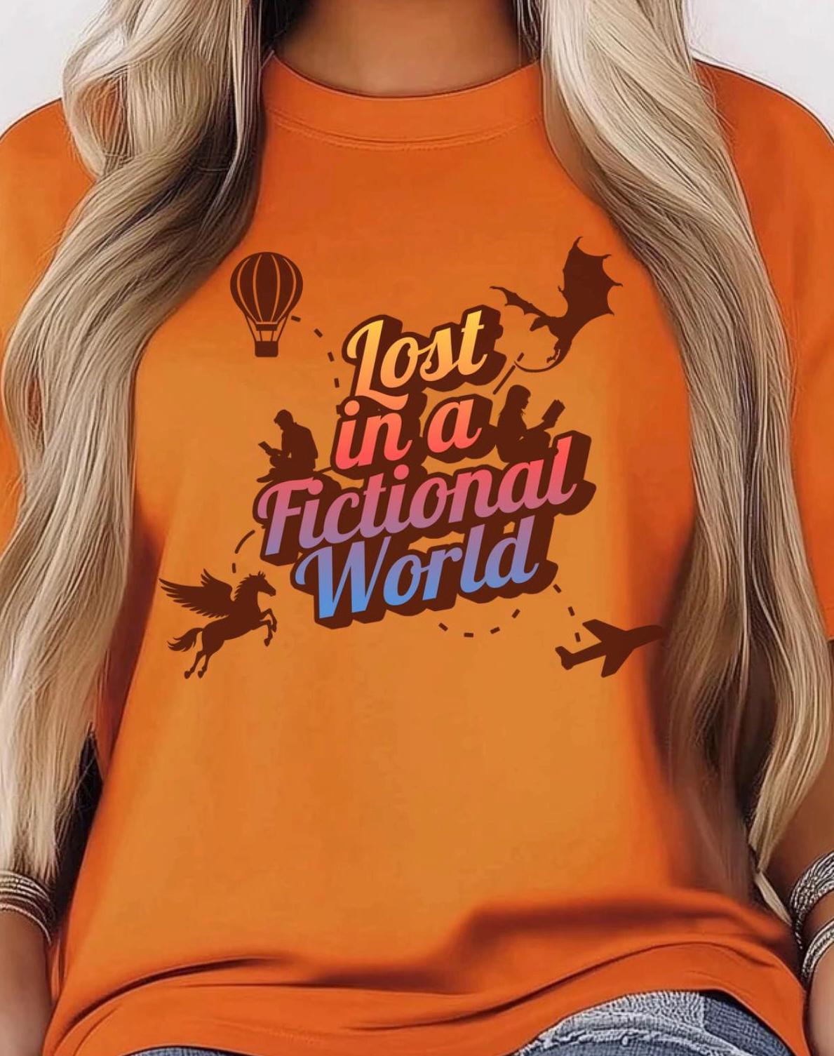 Lost in a fictional world shirt | Bookish & Obsessed Collection | Made in-house