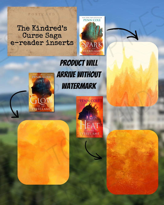 The Kindred's Curse Saga e-reader inserts  | Made in-house | Officially licensed by Penn Cole