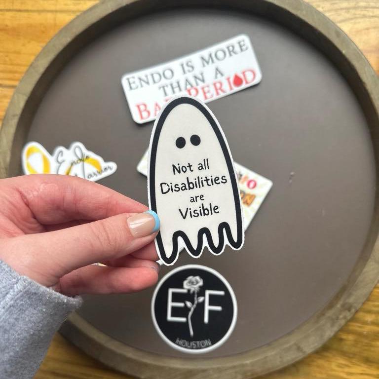 Invisible Disability/Illness Ghost Sticker | Waterproof Vinyl