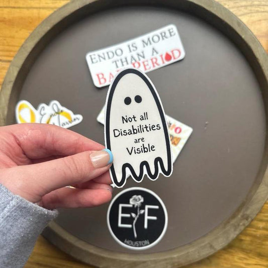 Invisible Disability/Illness Ghost Sticker | Waterproof Vinyl