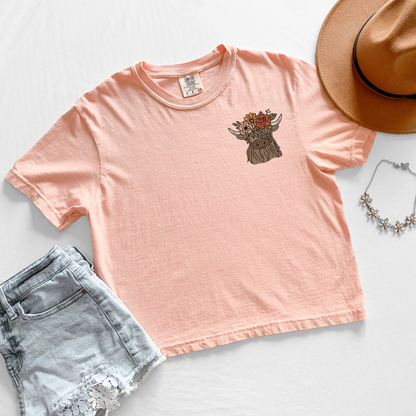 Highland Cow cropped t-shirt | WEBSITE EXCLUSIVE