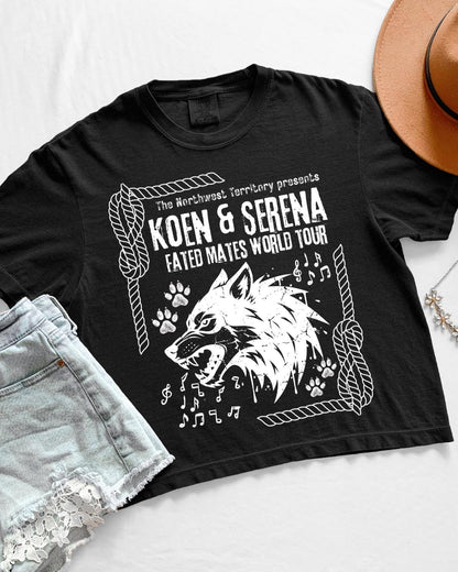 Koen and Serena World Tour boxy tee crop shirt | Mate by Ali Hazelwood | Made in-house | Officially licensed