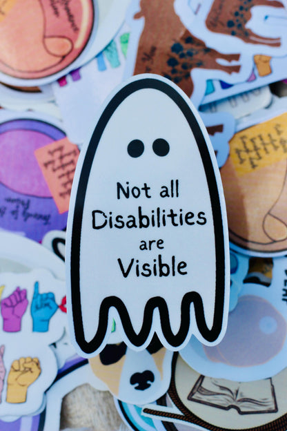 Invisible Disability/Illness Ghost Sticker | Waterproof Vinyl