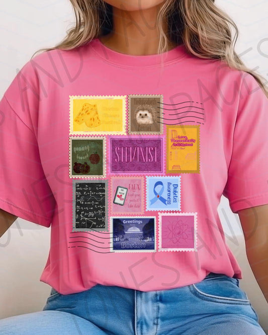 Love, Theoretically postage stamp shirt | Made in-house | Officially licensed by Ali Hazelwood