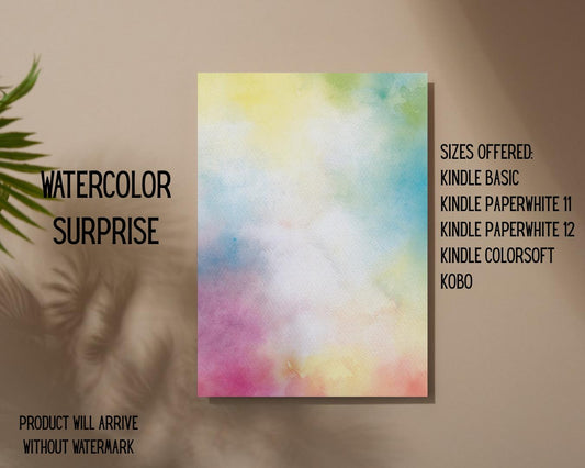 Watercolor Surprise E-Reader Insert | Made in-house