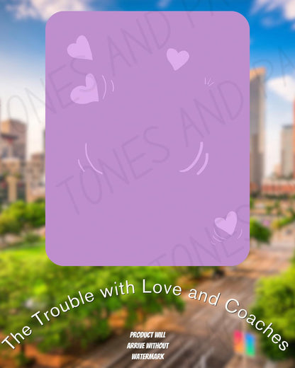 The Trouble with Love e-reader inserts  | Made in-house | Officially licensed by Harriet Ashford