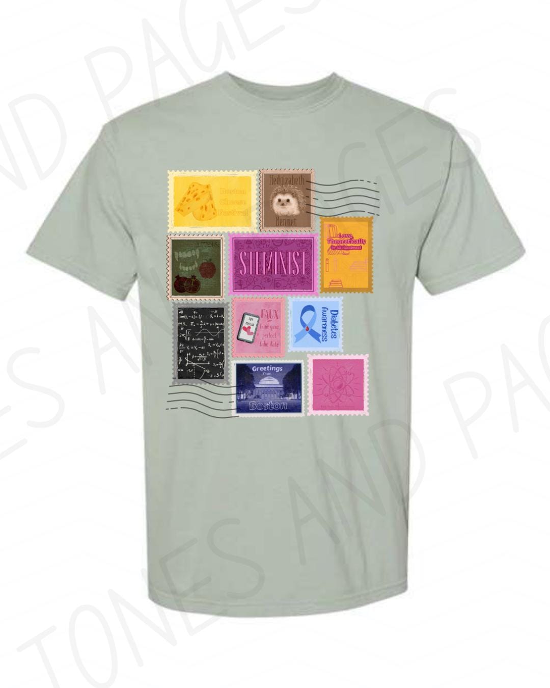 Love, Theoretically postage stamp shirt | Made in-house | Officially licensed by Ali Hazelwood