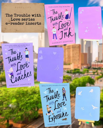 The Trouble with Love e-reader inserts  | Made in-house | Officially licensed by Harriet Ashford