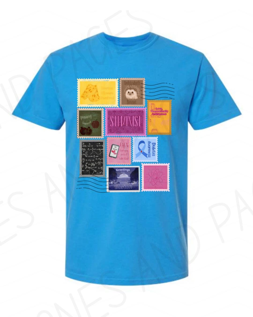 Love, Theoretically postage stamp shirt | Made in-house | Officially licensed by Ali Hazelwood