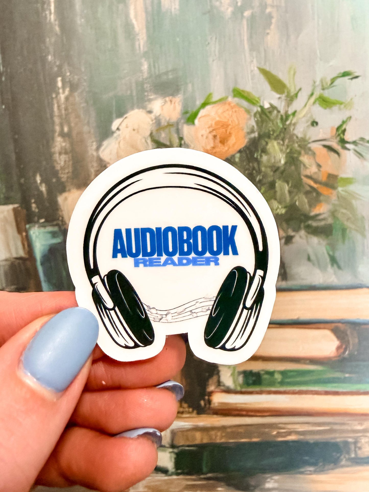 Audiobook reader sticker | Made in-house