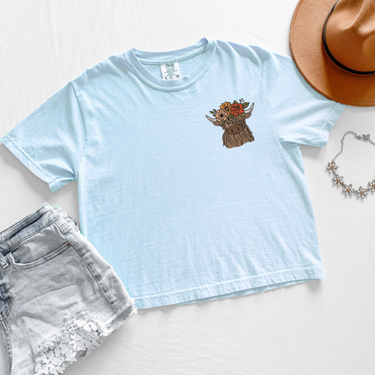 Highland Cow cropped t-shirt | WEBSITE EXCLUSIVE
