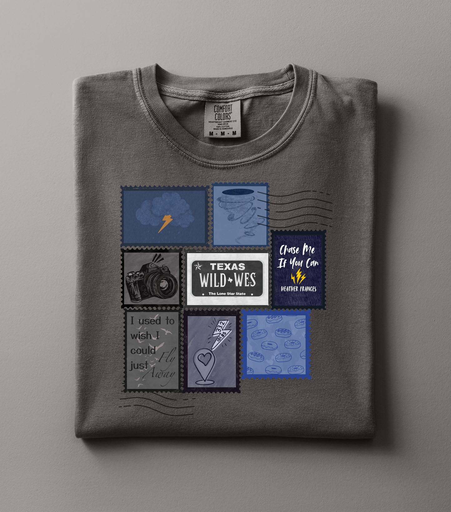 Chase Me If You Can stamps shirt | Officially Licensed by Heather Frances