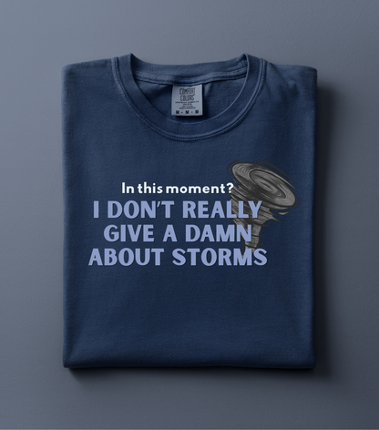 I Don't Give a Damn About Storms shirt | Officially Licensed by Heather Frances