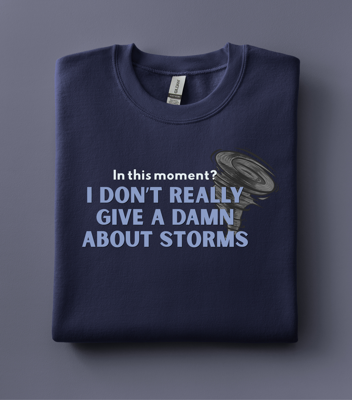 I Don't Give a Damn About Storms shirt | Officially Licensed by Heather Frances