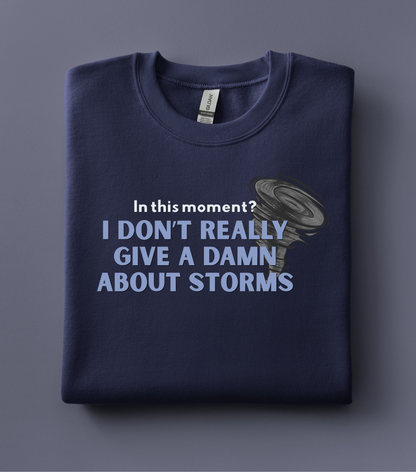 I Don't Give a Damn About Storms shirt | Officially Licensed by Heather Frances