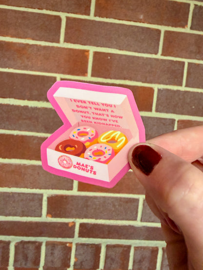 Mae's Donuts box sticker | Officially Licensed by Heather Frances (Copy)