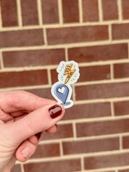 Coordinates GPS sticker | Officially Licensed by Heather Frances