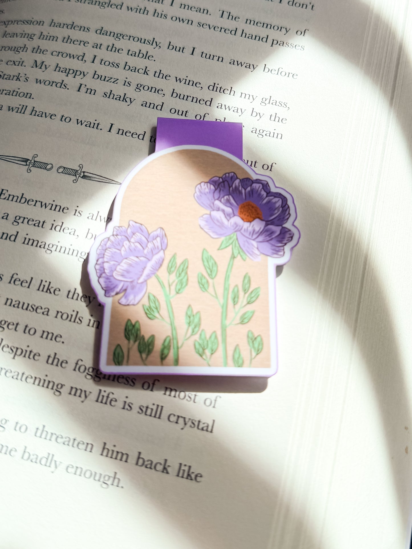 Summer Flowers Magnetic Bookmark