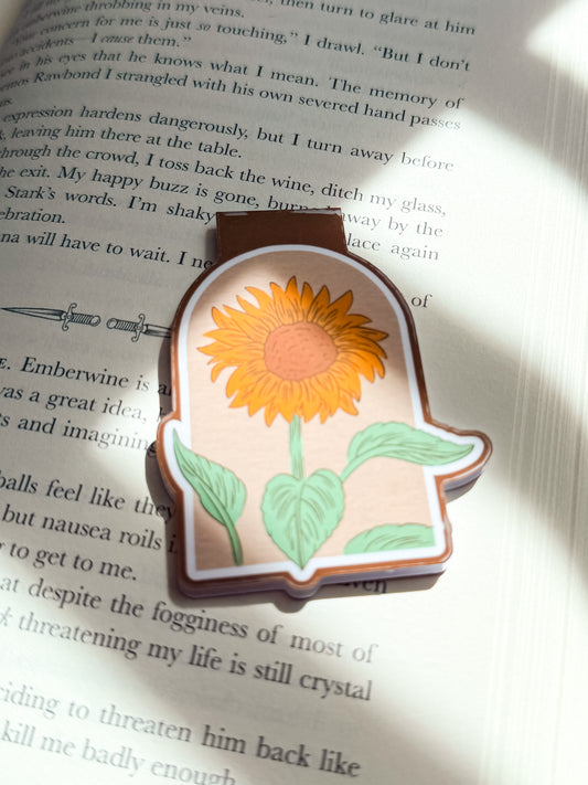Summer Flowers Magnetic Bookmark