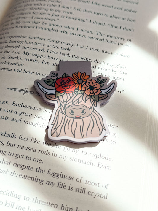 Highland Cow Magnetic Bookmark