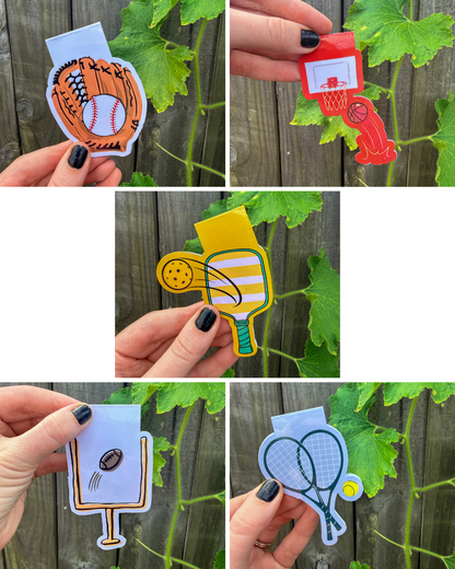 Sports Themed Magnetic Bookmarks