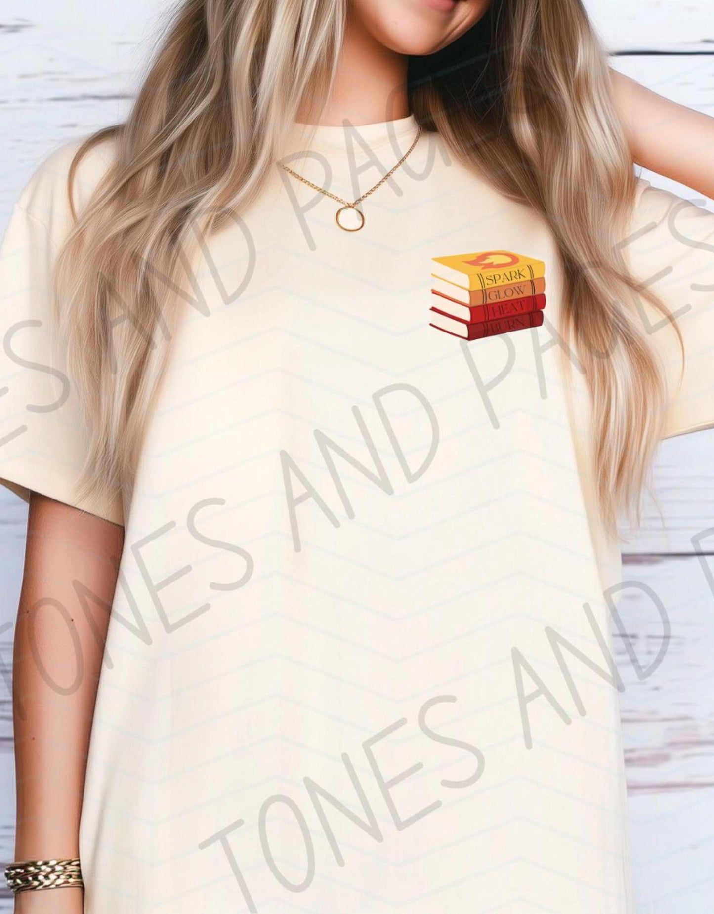 Kindred's Curse bookstack shirt | The Kindreds Curse Saga Collection | Made in-house | Officially licensed by Penn Cole