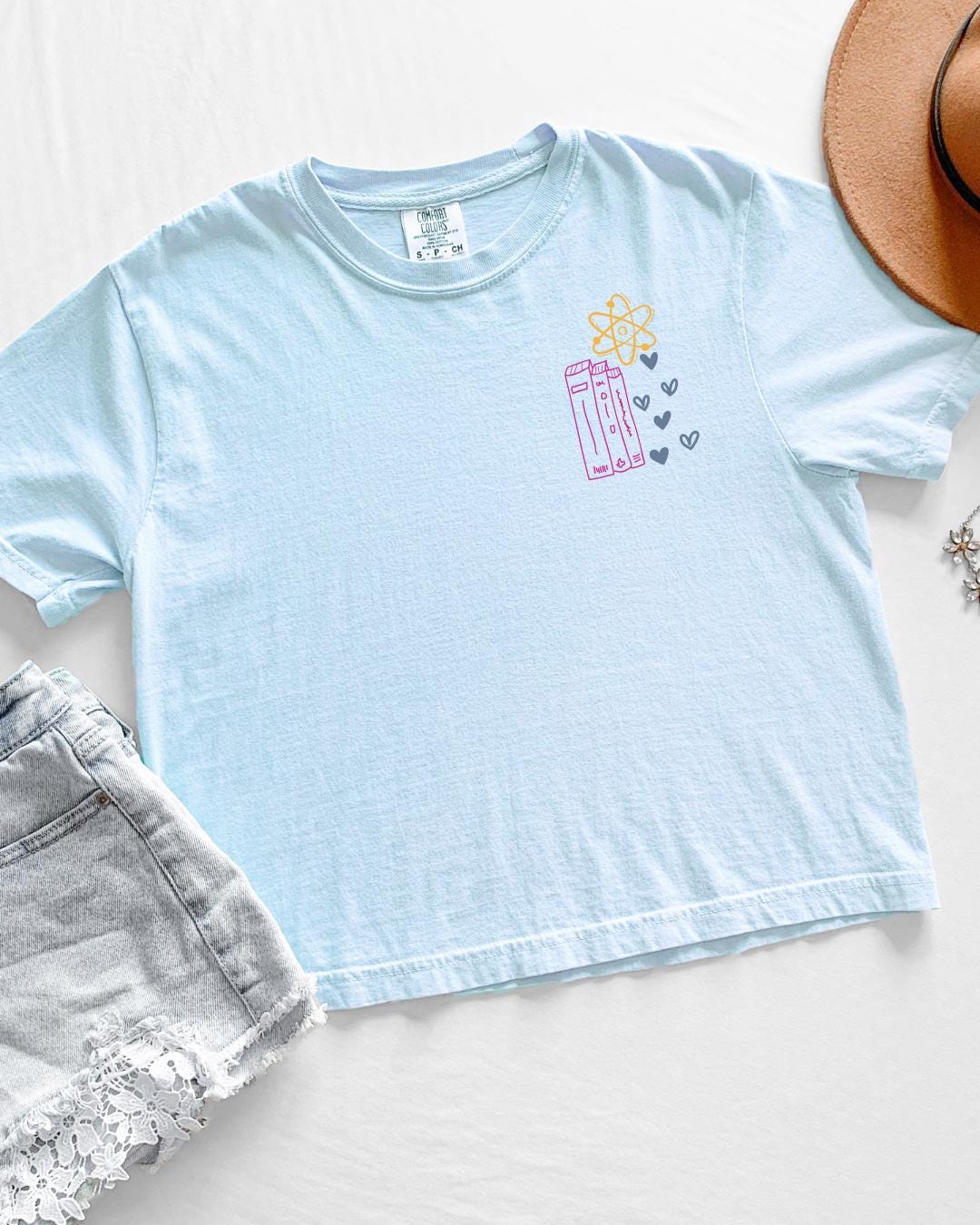 Love, Theoretically boxy crop shirt | Love, Theoretically by Ali Hazelwood | Made in-house | Officially licensed