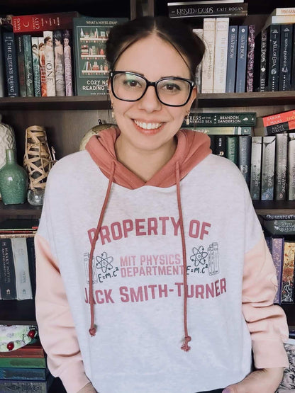 Property of Jack Smith-Turner colorblocked cropped hoodie | Love, Theoretically by Ali Hazelwood | Made in-house | Officially licensed