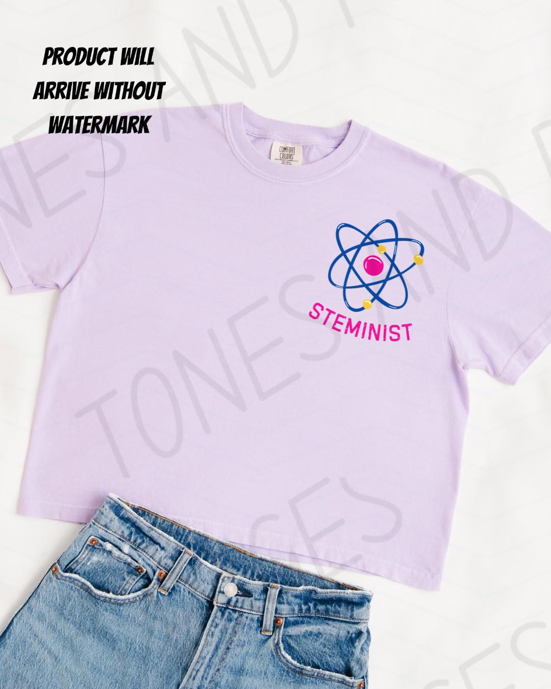 Steminist photon boxy crop shirt | Love, Theoretically by Ali Hazelwood | Made in-house | Officially licensed