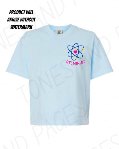 Steminist photon boxy crop shirt | Love, Theoretically by Ali Hazelwood | Made in-house | Officially licensed